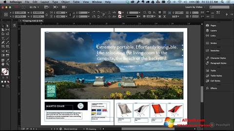 Ekran görüntüsü Adobe InDesign Windows 7