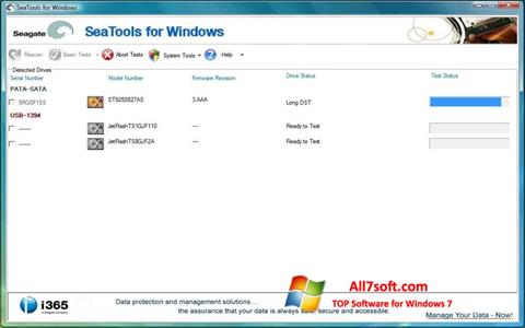 Ekran görüntüsü Seagate SeaTools Windows 7