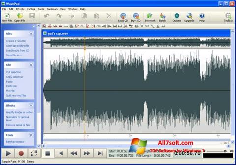 Ekran görüntüsü WavePad Sound Editor Windows 7