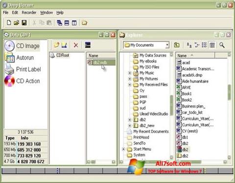 Ekran görüntüsü DeepBurner Windows 7