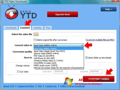 Ekran görüntüsü YTD Video Downloader Windows 7