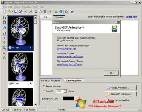 Ekran görüntüsü Easy GIF Animator Windows 7