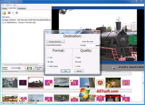 Ekran görüntüsü Bolide Slideshow Creator Windows 7