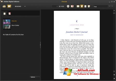 Ekran görüntüsü Adobe Digital Editions Windows 7