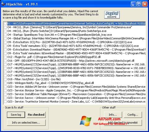 Ekran görüntüsü HijackThis Windows 7
