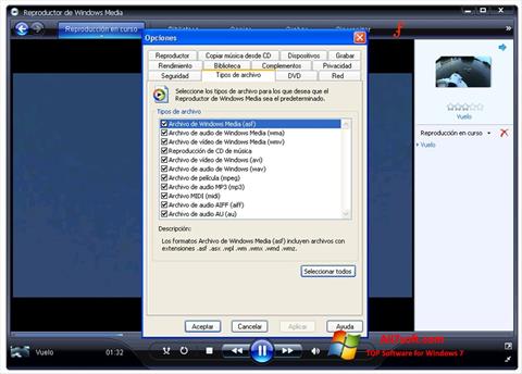Ekran görüntüsü Windows Media Player Windows 7