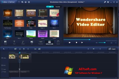 Ekran görüntüsü Wondershare Video Editor Windows 7