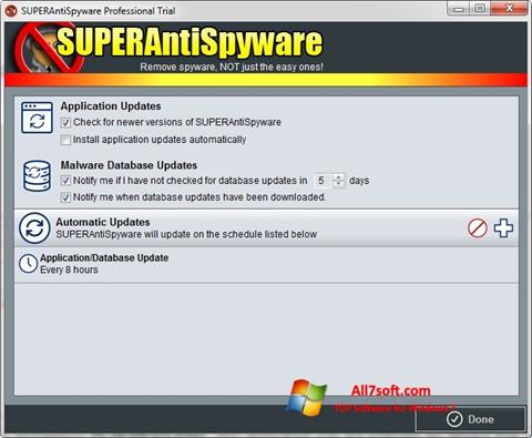 Ekran görüntüsü SUPERAntiSpyware Windows 7