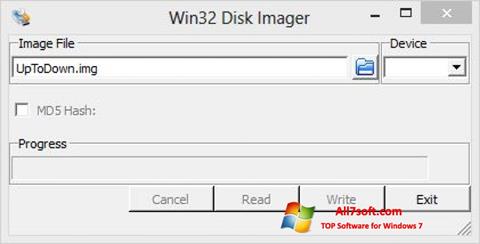 Ekran görüntüsü Win32 Disk Imager Windows 7