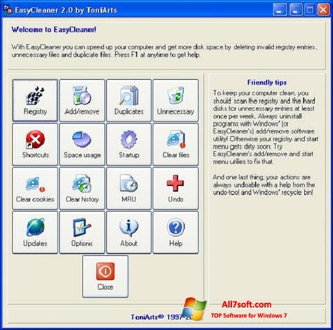 Ekran görüntüsü EasyCleaner Windows 7