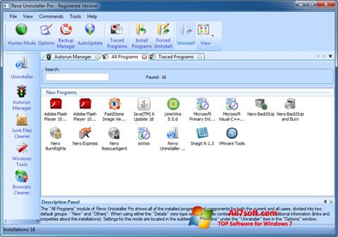Ekran görüntüsü Revo Uninstaller Pro Windows 7