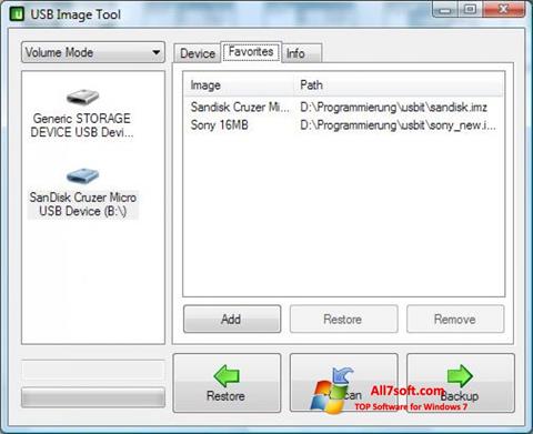 Ekran görüntüsü USB Image Tool Windows 7