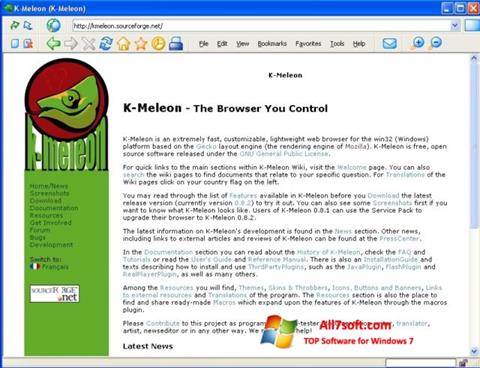 Ekran görüntüsü K-Meleon Windows 7