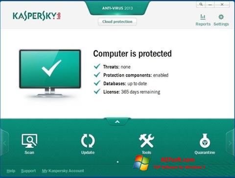 Ekran görüntüsü Kaspersky Windows 7