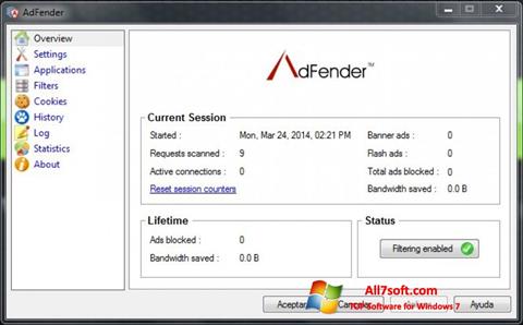 Ekran görüntüsü AdFender Windows 7