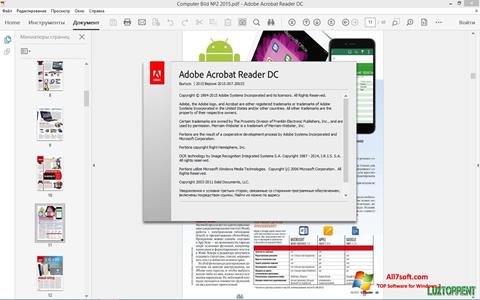 Ekran görüntüsü Adobe Acrobat Reader DC Windows 7