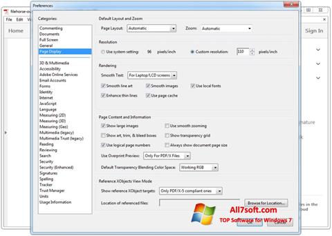 Ekran görüntüsü Adobe Acrobat Windows 7