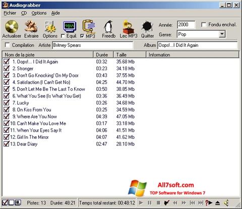 Ekran görüntüsü Audiograbber Windows 7