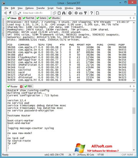 Ekran görüntüsü SecureCRT Windows 7