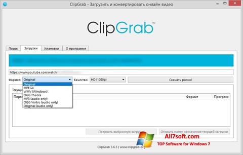 Ekran görüntüsü ClipGrab Windows 7