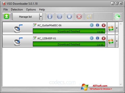Ekran görüntüsü VSO Downloader Windows 7
