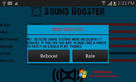 Ekran görüntüsü Sound Booster Windows 7