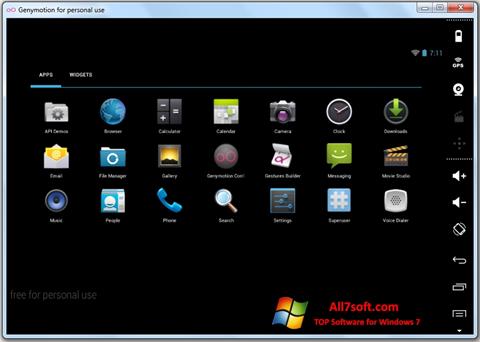 Ekran görüntüsü Genymotion Windows 7