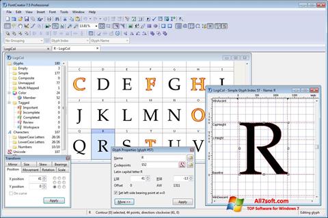 Ekran görüntüsü Font Creator Windows 7