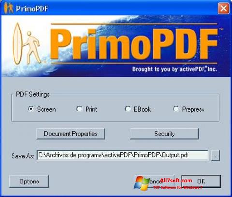 Ekran görüntüsü PrimoPDF Windows 7