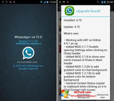 Ekran görüntüsü WhatsApp Plus Windows 7