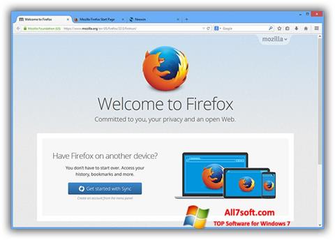 Ekran görüntüsü Mozilla Firefox Offline Installer Windows 7