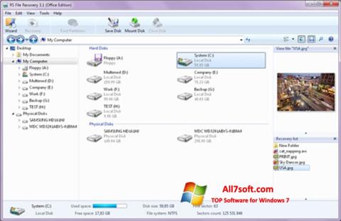 Ekran görüntüsü RS File Recovery Windows 7