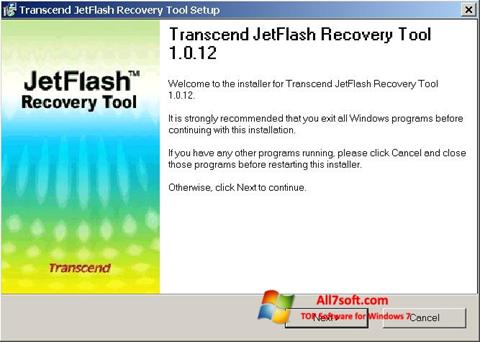 Ekran görüntüsü JetFlash Recovery Tool Windows 7