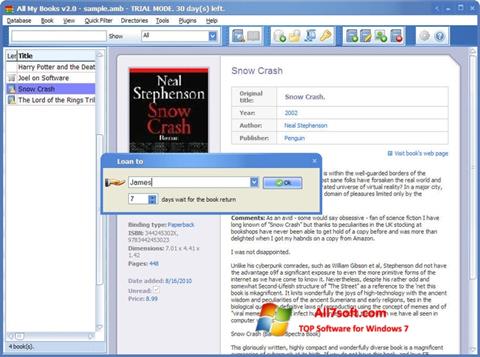Ekran görüntüsü All My Books Windows 7