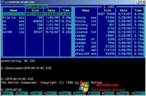 Ekran görüntüsü Norton Commander Windows 7