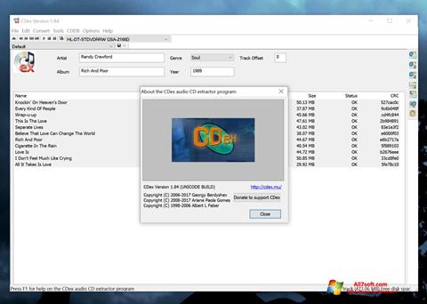 Ekran görüntüsü CDex Windows 7