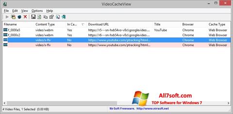 Ekran görüntüsü VideoCacheView Windows 7
