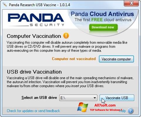 Ekran görüntüsü Panda USB Vaccine Windows 7