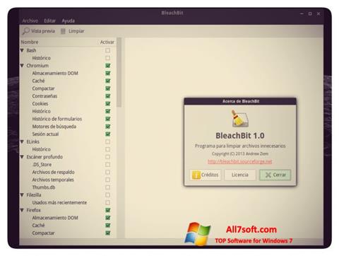Ekran görüntüsü BleachBit Windows 7