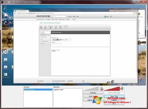 Ekran görüntüsü Open Broadcaster Software Windows 7