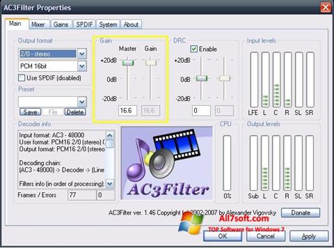 Ekran görüntüsü AC3Filter Windows 7