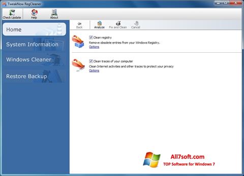 Ekran görüntüsü TweakNow RegCleaner Windows 7
