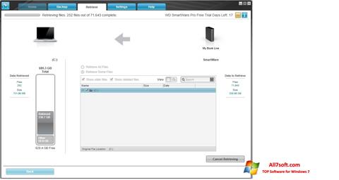 Ekran görüntüsü WD SmartWare Windows 7