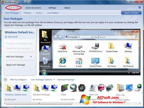 Ekran görüntüsü IconPackager Windows 7