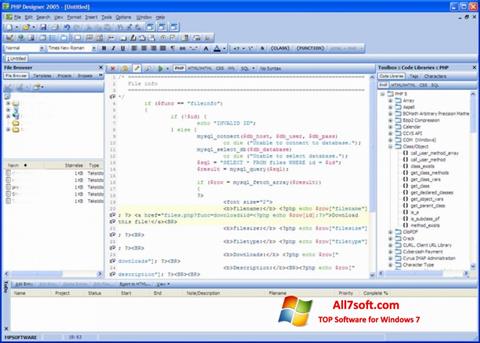 Ekran görüntüsü phpDesigner Windows 7