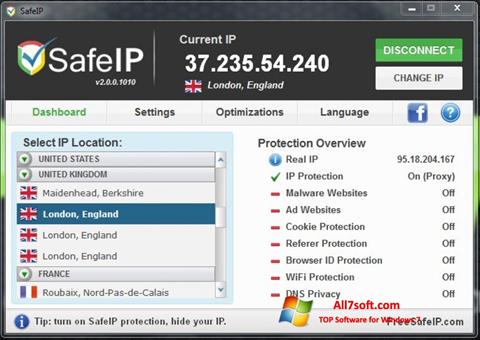 Ekran görüntüsü SafeIP Windows 7