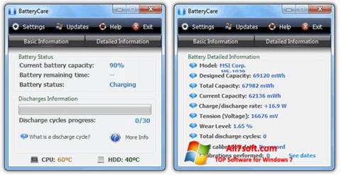 Ekran görüntüsü BatteryCare Windows 7