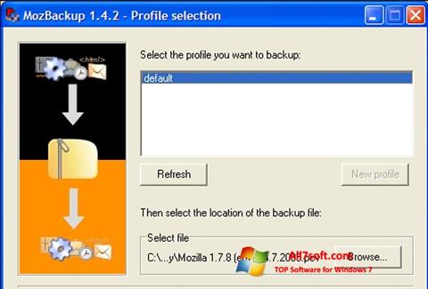 Ekran görüntüsü MozBackup Windows 7