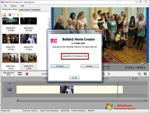 Ekran görüntüsü Bolide Movie Creator Windows 7