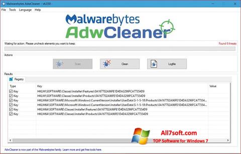 Ekran görüntüsü AdwCleaner Windows 7